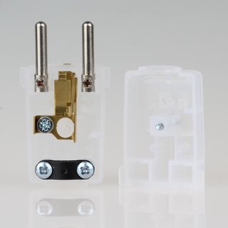 Schutzkontakt-Stecker transparent 250V/16A