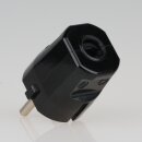Schutzkontakt-Stecker schwarz – 250V/16A Bakelit-Optik – mit Schraubkontakten und Zugentlastung, Kaiser