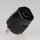 Schutzkontakt-Stecker schwarz – 250V/16A Bakelit-Optik – mit Schraubkontakten und Zugentlastung, Kaiser