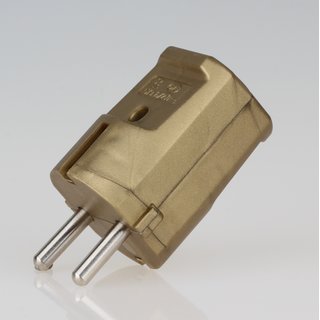 Schutzkontakt-Stecker gold 250V/16A
