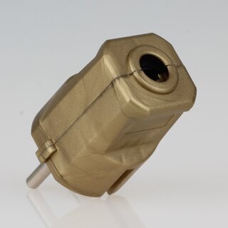 Schutzkontakt-Stecker gold &ndash; 250V/16A &ndash; mit Schraubkontakten und Zugentlastung, Kaiser