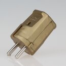 Schutzkontakt-Stecker gold – 250V/16A – mit Schraubkontakten und Zugentlastung, Kaiser