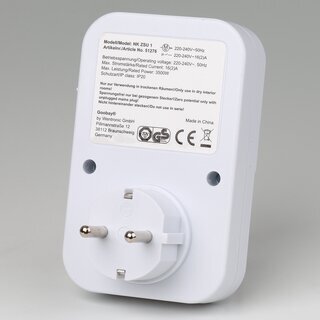 Analoge 24-Stunden-Steckdosen-Zeitschaltuhr &ndash; mechanische Zeitschaltuhr mit Kontroll-LED IP20