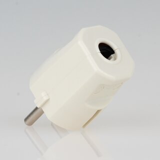 Schutzkontakt-Stecker wei &ndash; 250V/16A &ndash; mit Schraubkontakten und Zugentlastung, Kaiser