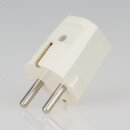 Schutzkontakt-Stecker weiß – 250V/16A – mit Schraubkontakten und Zugentlastung, Kaiser