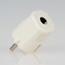 Schutzkontakt-Stecker weiß – 250V/16A – mit Schraubkontakten und Zugentlastung, Kaiser