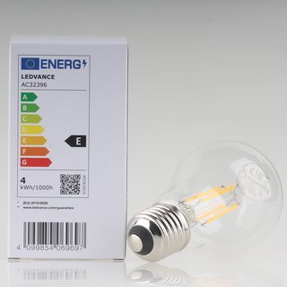 Osram LED Filament Leuchtmittel 4W 240V AGL-Form klar E27 Sockel warmwei