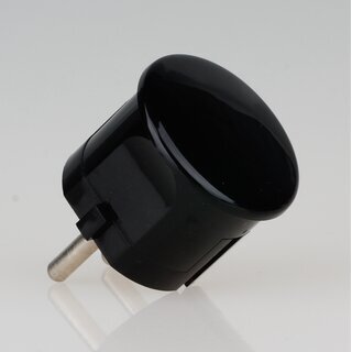 Schutzkontakt-Stecker Winkelstecker schwarz &ndash; 250V/16A &ndash; mit Schraubkontakten und Zugentlastung, Kaiser