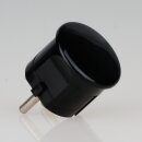 Schutzkontakt-Stecker Winkelstecker schwarz – 250V/16A – mit Schraubkontakten und Zugentlastung, Kaiser