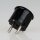 Schutzkontakt-Stecker Winkelstecker schwarz – 250V/16A – mit Schraubkontakten und Zugentlastung, Kaiser