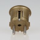 Schutzkontakt-Stecker Winkelstecker gold – 250V/16A – mit Schraubkontakten und Zugentlastung, Kaiser