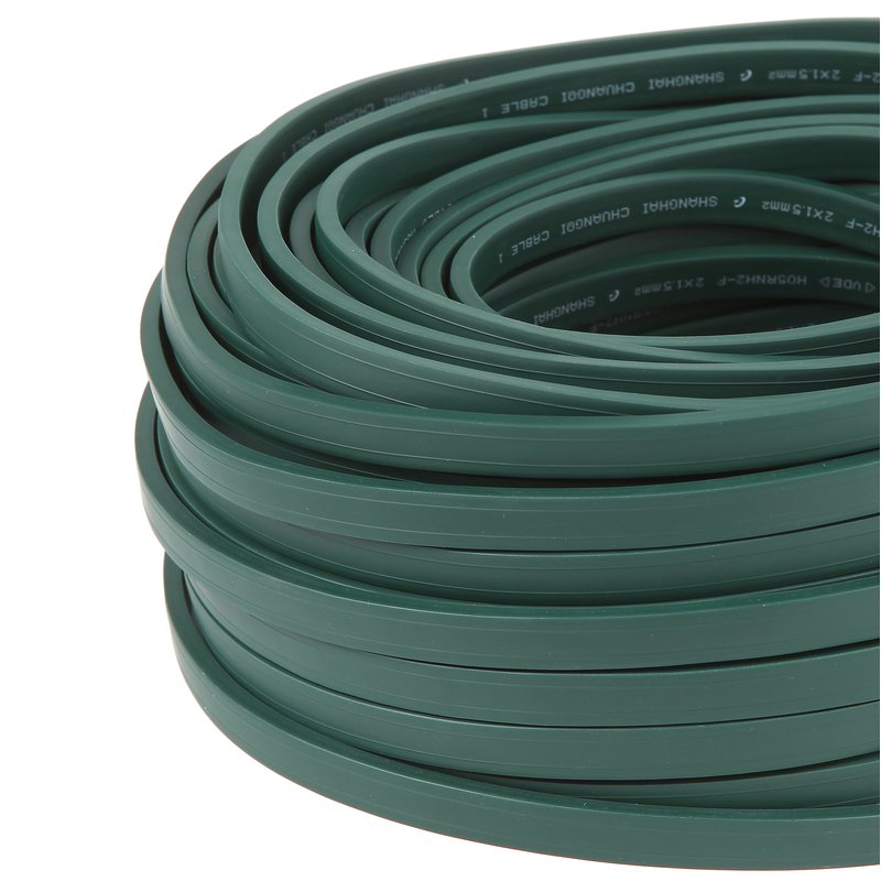 Illu-Flachkabel Illumations-kabel grün 2-adrig, 2x1,5 mm² H05RNH2-F, 3,95 €