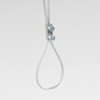 Stahlseil-Halter Drahtseilhalter Lsterklemmeneinsatz mit Schrauben 5x10mm vernickelt