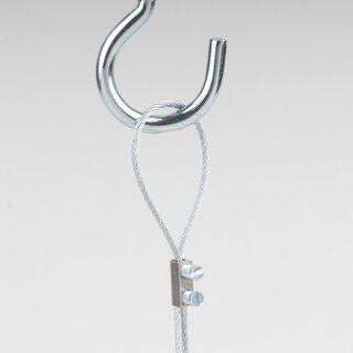 Stahlseil-Halter Drahtseilhalter Lsterklemmeneinsatz mit Schrauben 5x10mm vernickelt
