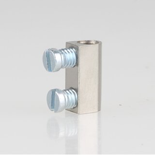 Stahlseil-Halter Drahtseilhalter Lsterklemmeneinsatz mit Schrauben 5x10mm vernickelt