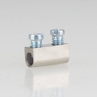 Stahlseil-Halter Drahtseilhalter Lsterklemmeneinsatz mit Schrauben 5x10mm vernickelt