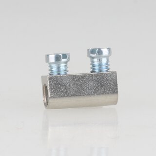 Stahlseil-Halter Drahtseilhalter Lsterklemmeneinsatz mit Schrauben 5x10mm vernickelt
