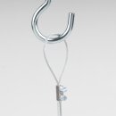 Stahlseil-Halter / Drahtseilhalter – Lüsterklemmeneinsatz 5×10 mm, vernickelt, mit Schrauben