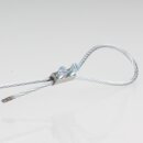 Stahlseil-Halter / Drahtseilhalter – Lüsterklemmeneinsatz 5×10 mm, vernickelt, mit Schrauben