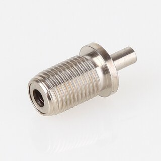 M10x1x15 mm Auengewinde Messing Seilstopper mit Bund, vernickelt, 12x17 mm