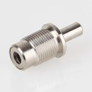 M13x1x12 mm Außengewinde Messing Seilstopper mit Bund, vernickelt, 15x20 mm