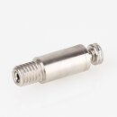 M8x8 mm Außengewinde Messing Seilstopper mit Zugbetätigung, vernickelt, 10x33 mm