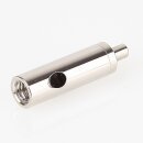 M6 Innengewinde Messing Seilstopper mit seitlichem Ausgang, vernickelt, 9x29 mm