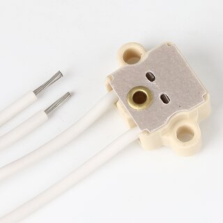 12V Niedervolt Halogenfassung eckig, fr G4/GX5,3/GY6,35, mit 13 cm Silikonleitung