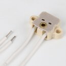 12V Niedervolt Halogenfassung eckig, für G4/GX5,3/GY6,35, mit 13 cm Silikonleitung
