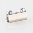 10x Lüsterklemmeneinsatz vernickelt mit Schrauben – 6x14 mm