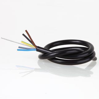 PVC Lampenkabel Rundkabel schwarz 5-adrig 5x0,75mm² mit...