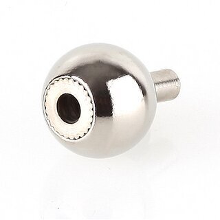 Messing Seilstopper mit 8 mm Auflageflche, Kugel  14 mm, vernickelt