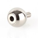 Messing Seilstopper mit 8 mm Auflagefläche, Kugel Ø 14 mm, vernickelt