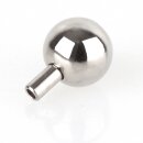 Messing Seilstopper mit 8 mm Auflagefläche, Kugel Ø 14 mm, vernickelt