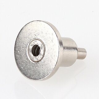 Messing Seilstopper ohne Gewinde mit 10,2 mm Aufnahmebohrung, vernickelt,  20 mm