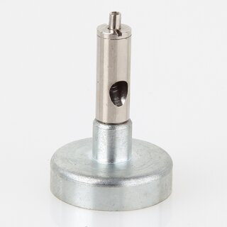 Messing Seilstopper mit seitlichem Ausgang und Magnethalter fr Seil, vernickelt,  25 mm