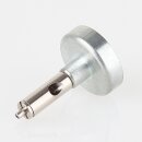 Messing Seilstopper mit seitlichem Ausgang und Magnethalter für Seil, vernickelt, Ø 25 mm