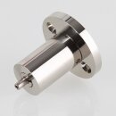 Messing Seilstopper mit seitlichem Ausgang, zylindrisch, Deckenbefestigung, vernickelt, Ø 20 mm