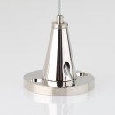 Messing Seilstopper mit seitlichem Ausgang, konisch, Deckenbefestigung, vernickelt, Ø 20 mm