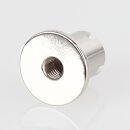 M6 Befestigungsgewinde Messing Deckenhalter für 4-fach Abhängung, vernickelt, Ø 20 mm