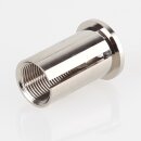 M13x1 Innengewinde Messing Deckenhalter zylindrisch mit seitlichem Schlitz 3,2 mm, vernickelt, Ø 20 mm