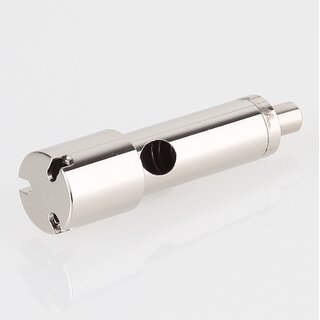 Messing Seilstopper mit seitlichem Ausgang und 3-fach Seilaufhngung, vernickelt,  13 mm
