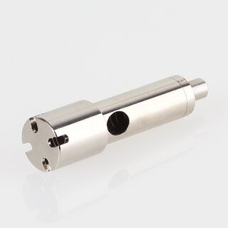 Messing Seilstopper mit seitlichem Ausgang und 4-fach Seilaufhngung, vernickelt,  13 mm