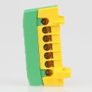 Schutzleiter-Klemme Verteilerklemme Grün 7-polig – für Hutschienenmontage