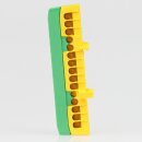 Schutzleiter-Klemme Verteilerklemme Grün 15-polig – für Hutschienenmontage