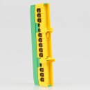 Schutzleiter-Klemme Verteilerklemme Grün 15-polig – für Hutschienenmontage