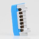 Neutralleiter-Klemme Verteilerklemme Blau 7-polig – für Hutschienenmontage