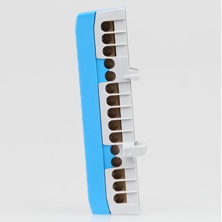 Neutralleiter-Klemme Verteilerklemme blau 15-polig fr Hutschiene