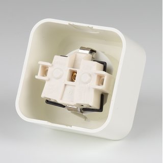 Steckdose weiß 1-fach für Aufputz-Montage 250V/16A