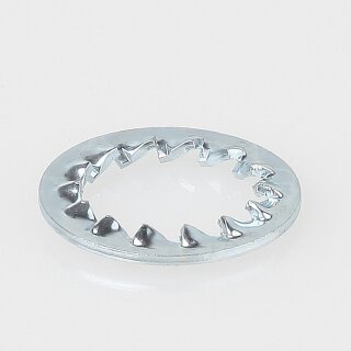 Fächerscheibe IZ17,0 DIN 6798 – Metall, verzinkt (für M16 u. 3/8 Zoll Gewinderohr)